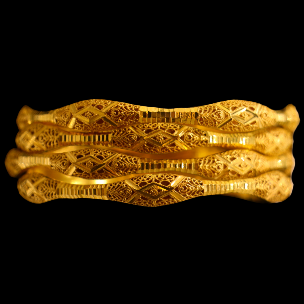 21K Gold Bangle Set (L)